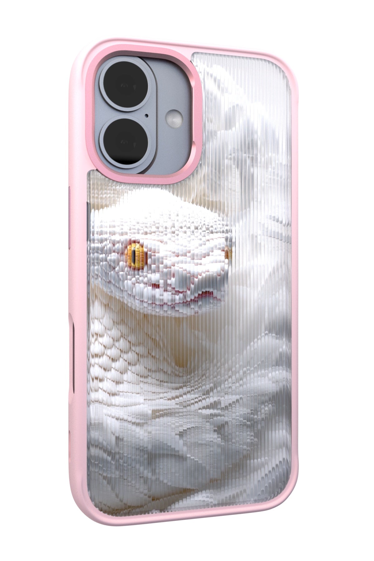 Feathered Serpent Backplate+ Pink Case for iPhone 16