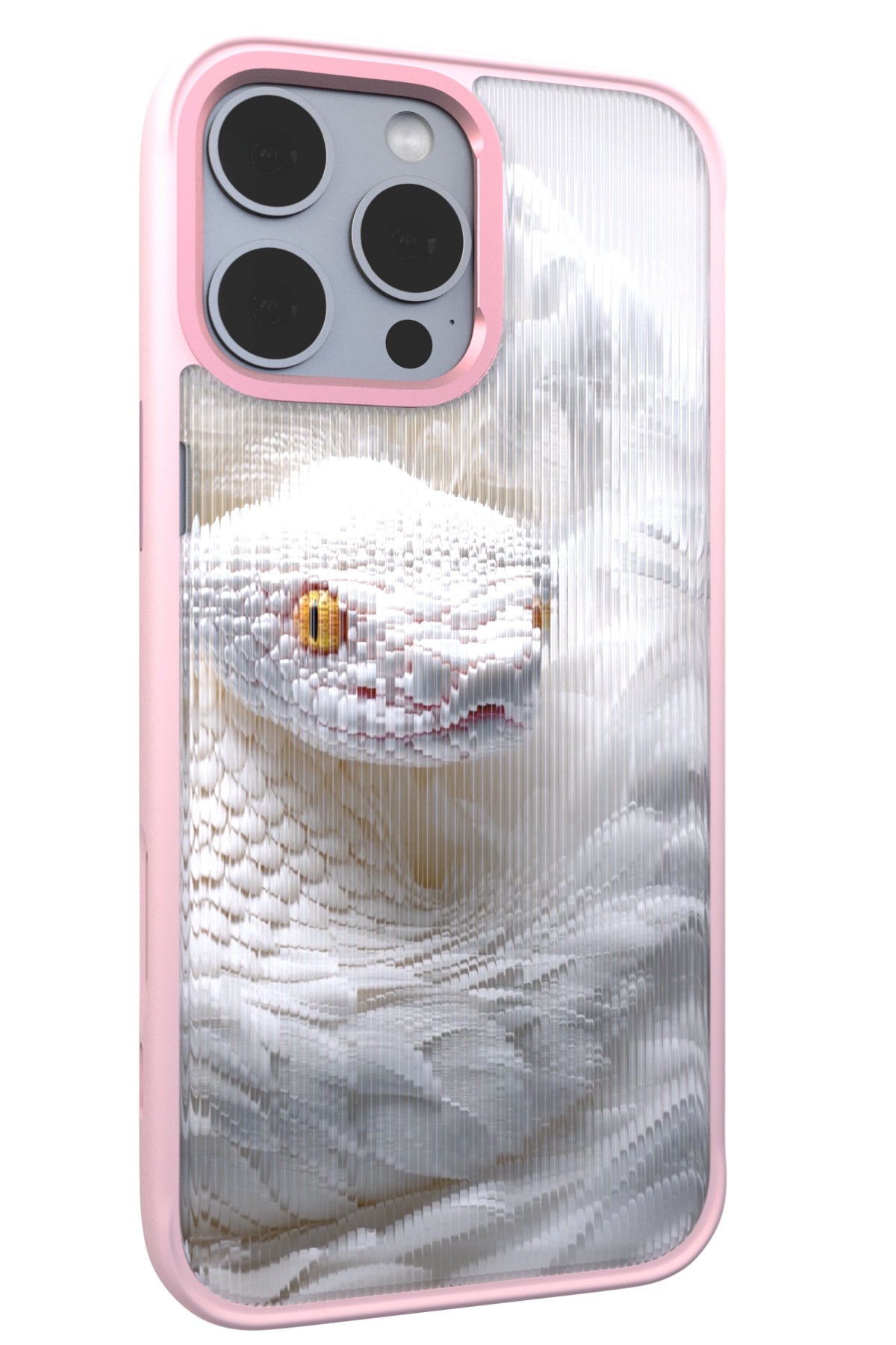 Feathered Serpent Backplate+ Pink Case for iPhone 16 Pro Max