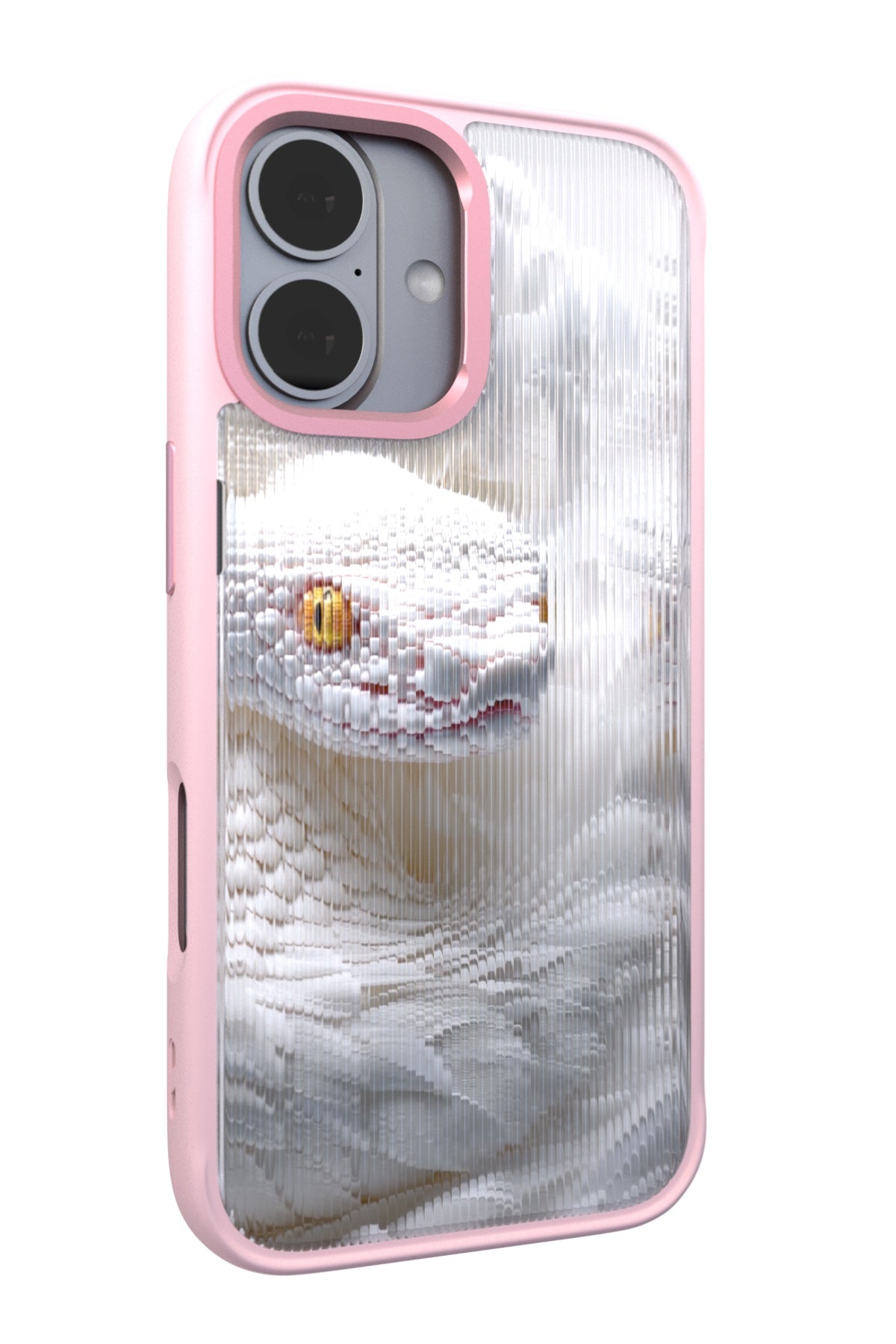 Feathered Serpent Backplate+ Pink Case for iPhone 17