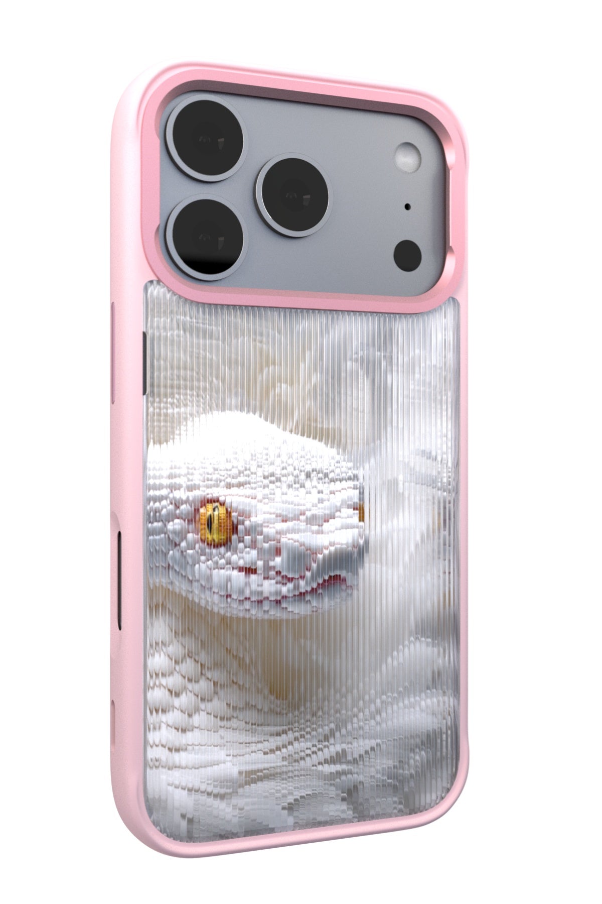 Feathered Serpent Backplate+ Pink Case for iPhone 17 Pro