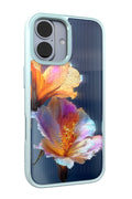 Hibiscus Versicolor Backplate + Teal Case for iPhone 17